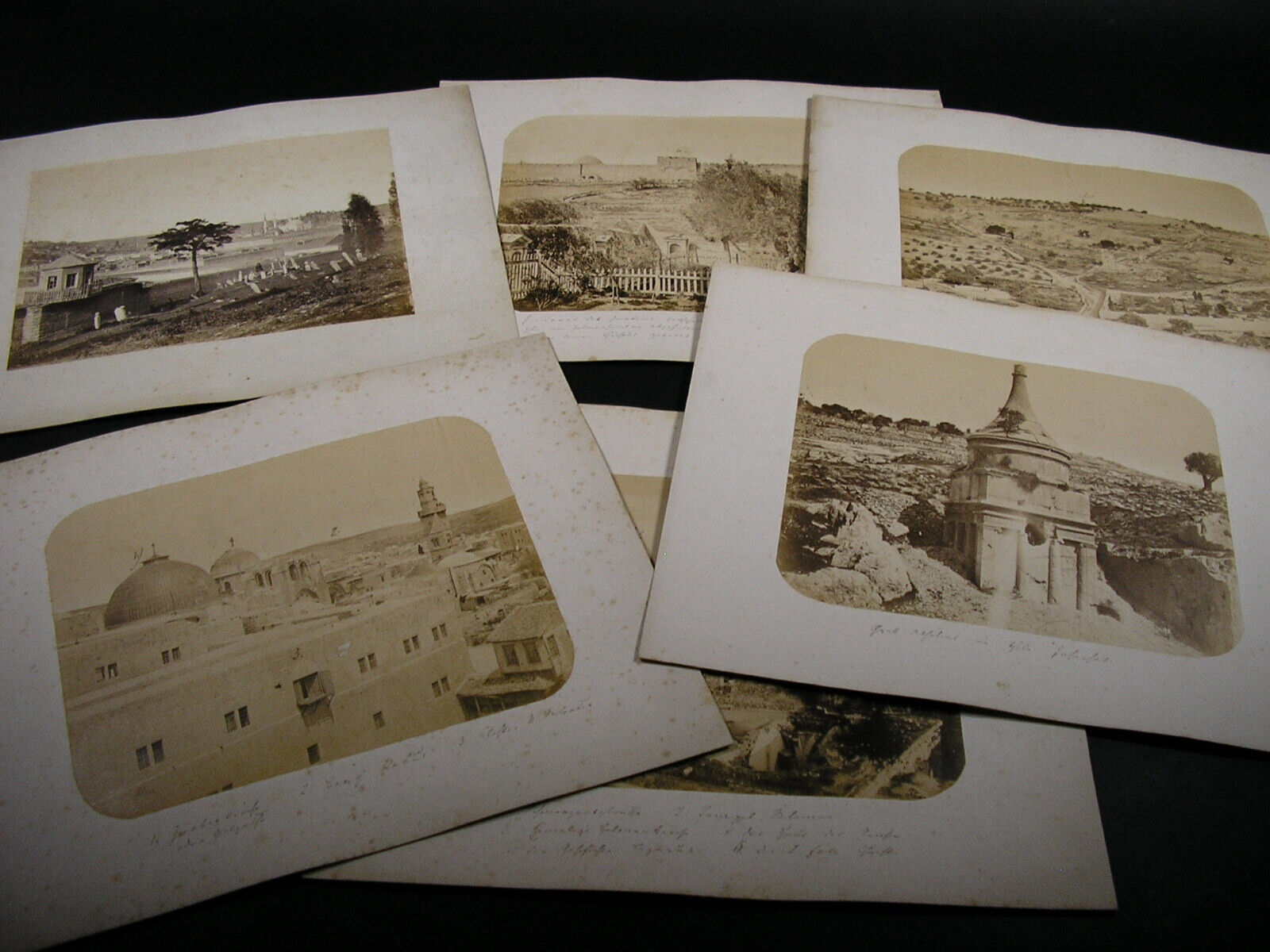 CHRISTIAN PAIER SIX ALBUMEN PHOTOGRAPHYS 1860 JERUSALEM *RAREST OF THE HOLY LAND