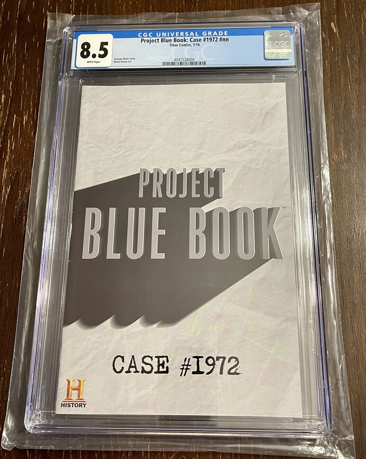 Holy Grail Rare CGC 8.5 Project Blue Book: Case #1972 Comic 2018 History Channel