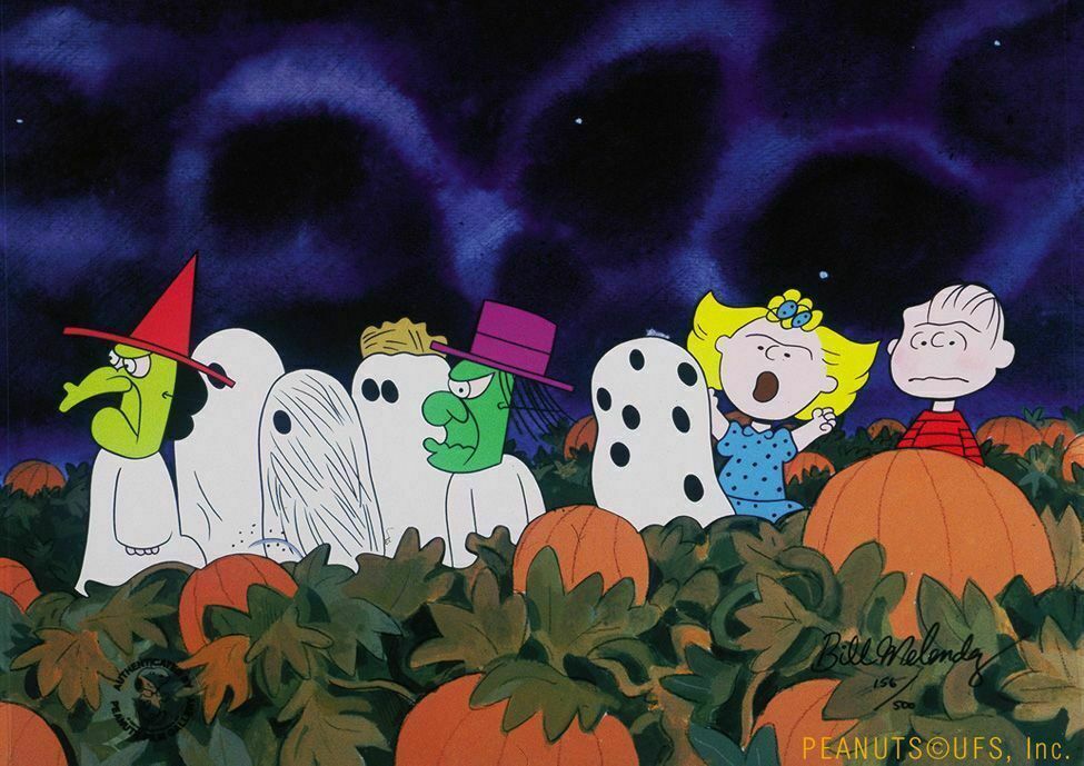 Peanuts-Trick or Treat Limited Edition Cel Set Signed by Melendez
