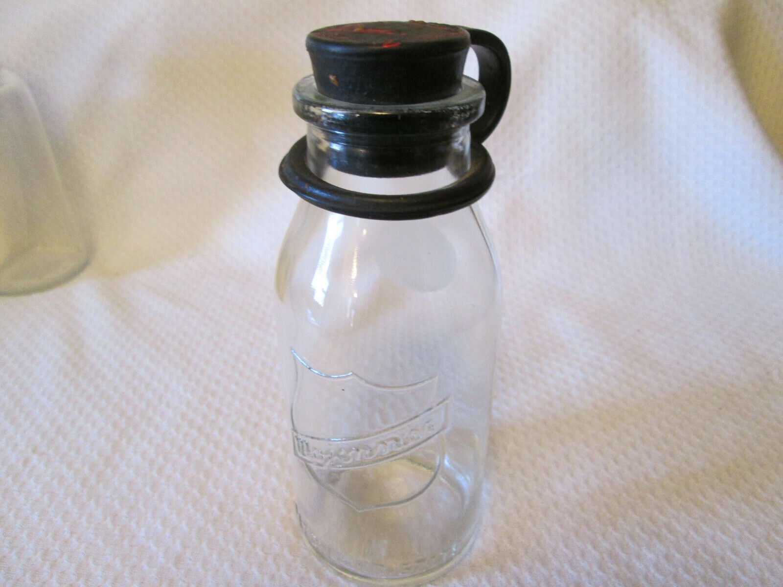 Vintage Mojonnier Milk Testing Sample Bottle with Rubber Stopper