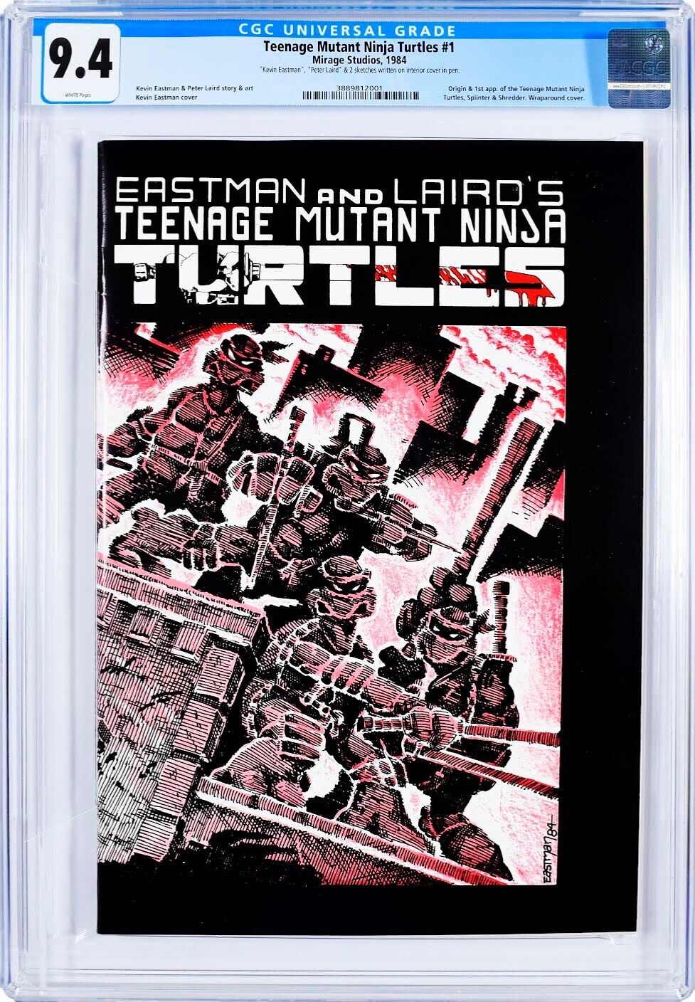 Teenage Mutant Ninja Turtles #1 TMNT 1st Print 1984 CGC 9.4 White pages - Signed