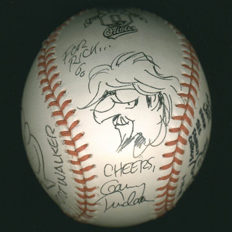 GARRY TRUDEAU - INSCRIBED BASEBALL SIGNED 01/14/2008 WITH CO-SIGNERS