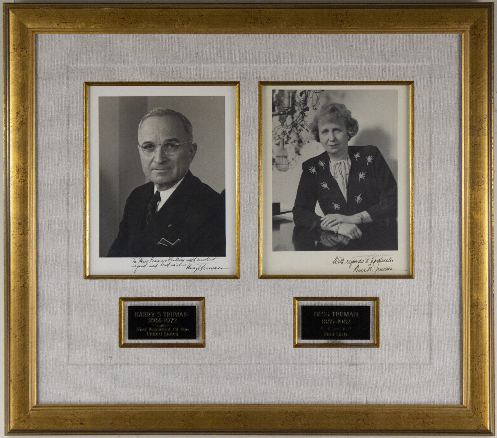 HARRY S TRUMAN - COLLECTION WITH BESS W. TRUMAN