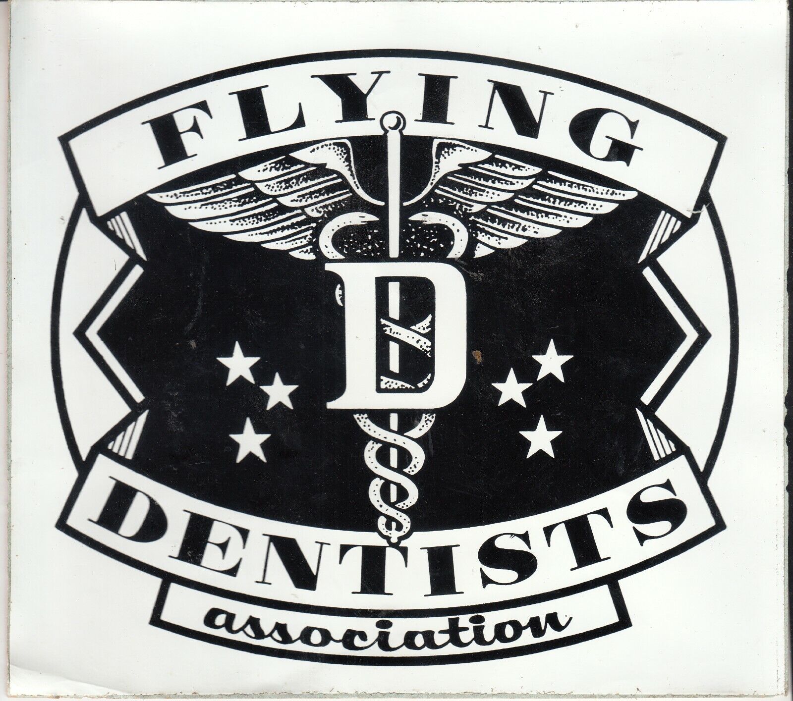 Vintage 1970s FLYING D Dentists Association Sticker 8\