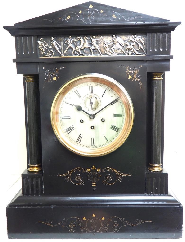 World Biggest French Slate Mantel Clock 8 Day Musical Exhibition Mantel Clock World Biggest French Slate Mantel Clock 8 Day Musical Exhibition Mantel Clock