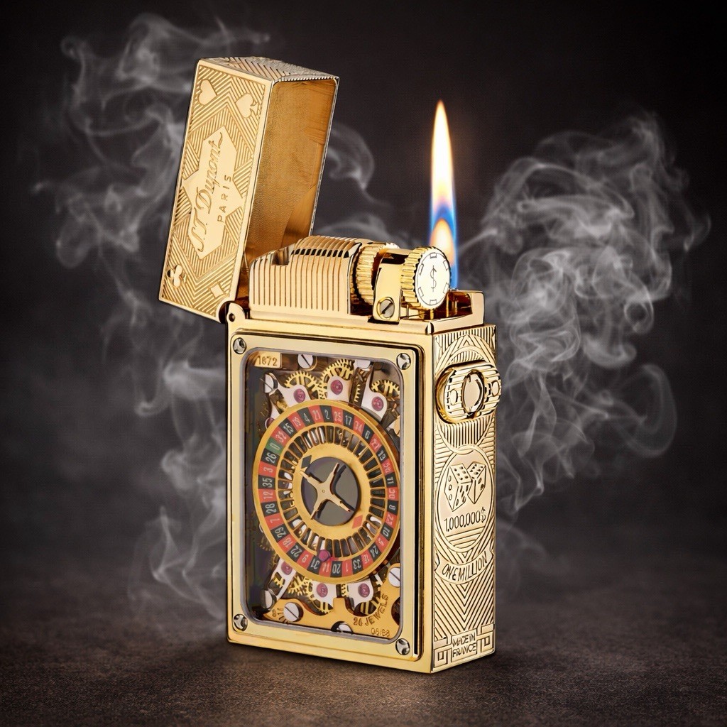 St DuPont Golden Casino Pocket Complication Lighter - Haute Creation Line - LE