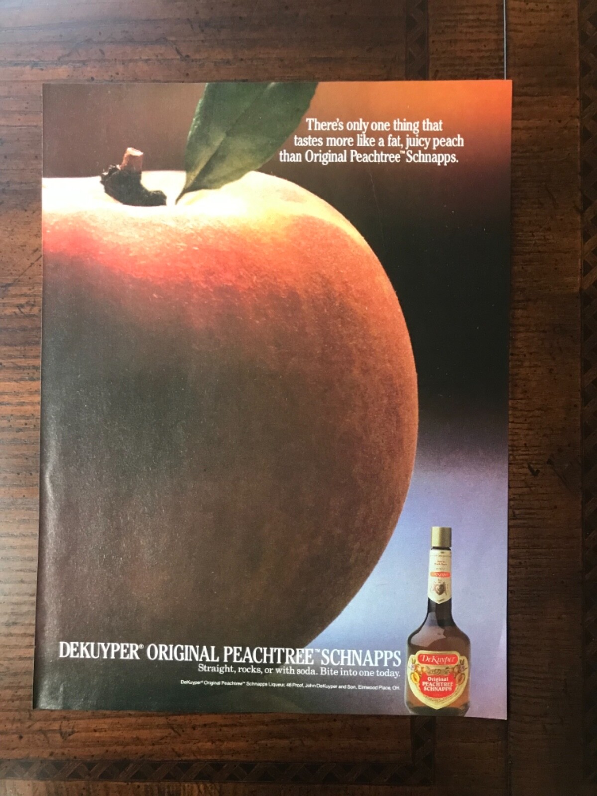 1985 vintage original print ad Dekuyper Original Peachtree Schnapps 1985 vintage original print ad Dekuyper Original Peachtree Schnapps