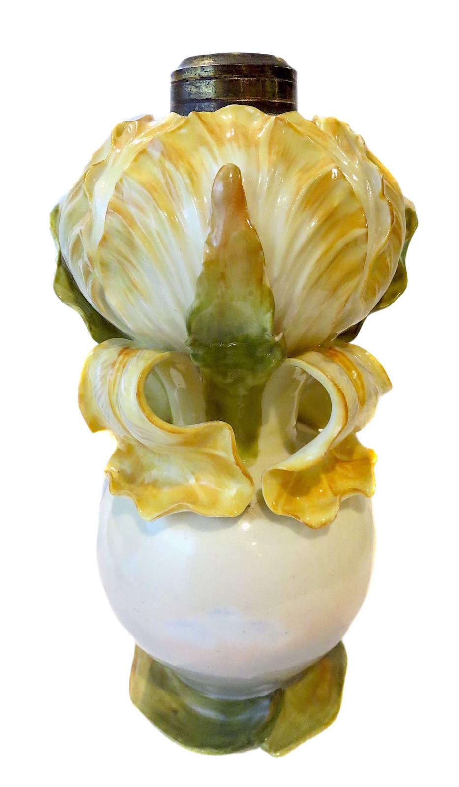 AUSTRIAN Porcelain CARLSBAD Antique VASE CABBAGE Shape