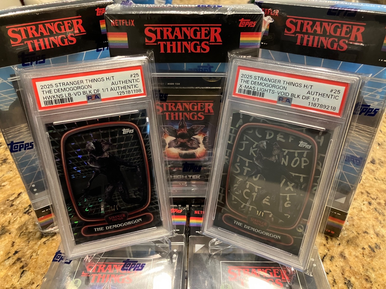 STRANGER THINGS HIGH TEK DEMOGORGON X-MAS LIGHTS HAWKINS LAB DIFFRACTORS 1/1 PSA