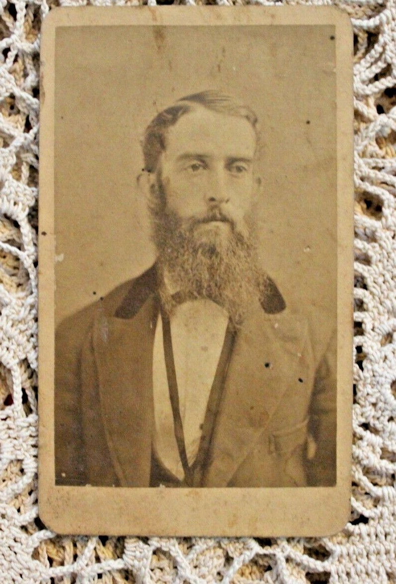 Antique Mid 1800's Photograph / Photo Man w Beard Saint Louis