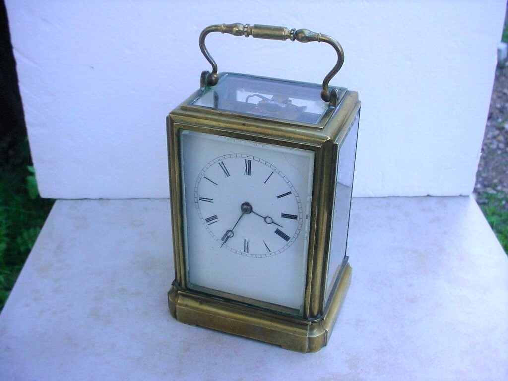 19th Century French Carriage Clock By Japy Freres, Strikes On Hours & Quarter Hr 19th Century French Carriage Clock By Japy Freres, Strikes On Hours & Quarter Hr