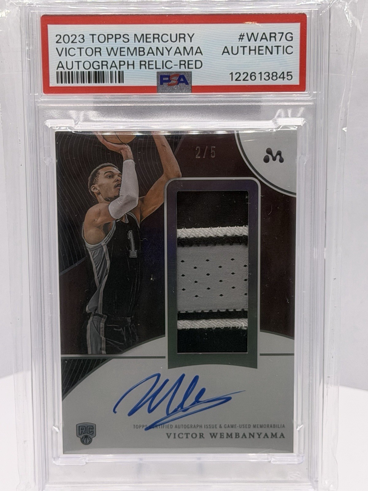 2023 Topps Mercury - Victor Wembanyama Game Worn RPA Rookie Patch Auto /5 #WAR7G