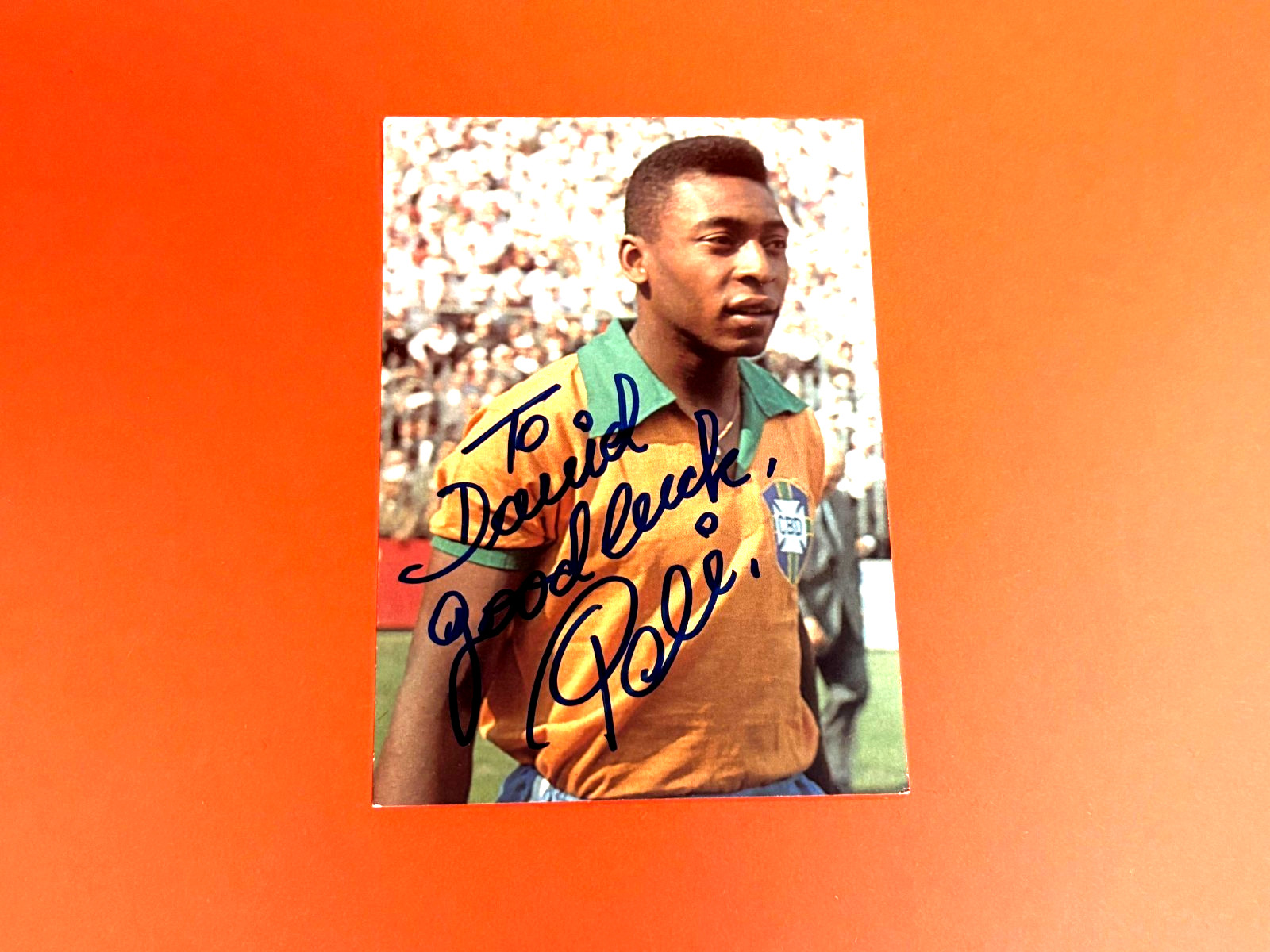 Rare 1966 PELE ARAL FOOTBALL WORLD CUP Original Hand Signed