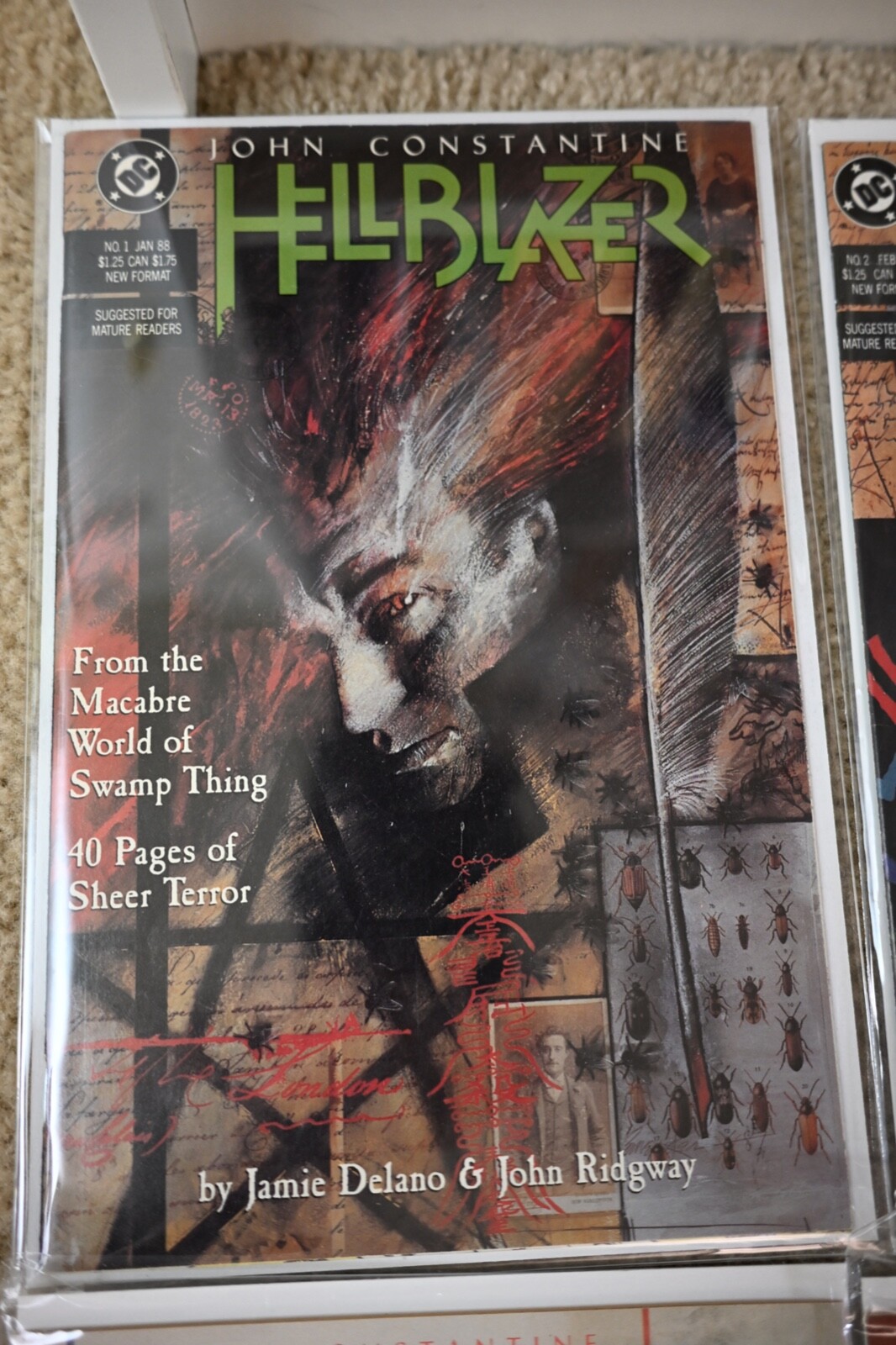 HELLBLAZER Comic Book Lot including issue #1 (1988) and a total of 186 issues. 