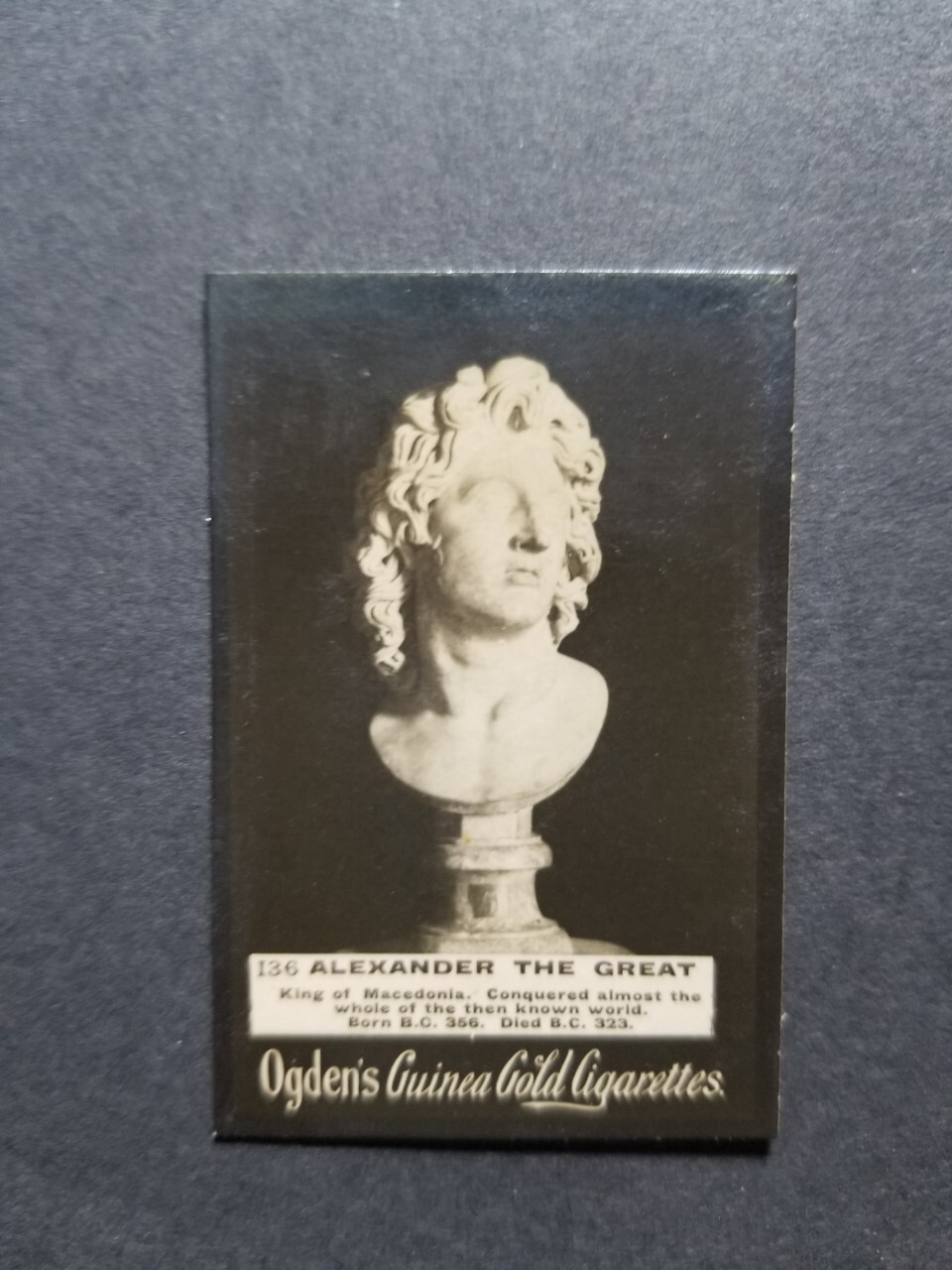 1900 / 1901 Ogden's ALEXANDER THE GREAT Macedonia King  (card 1)