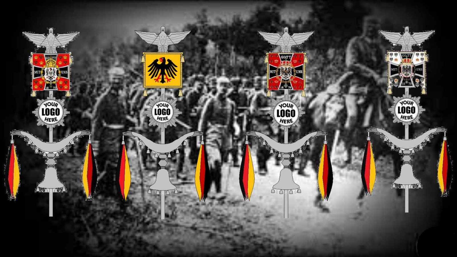 Custom Made German Prussian Military Band Schellenbaum Jingling Johnny Flag Bell Custom Made German Prussian Military Band Schellenbaum Jingling Johnny Flag Bell