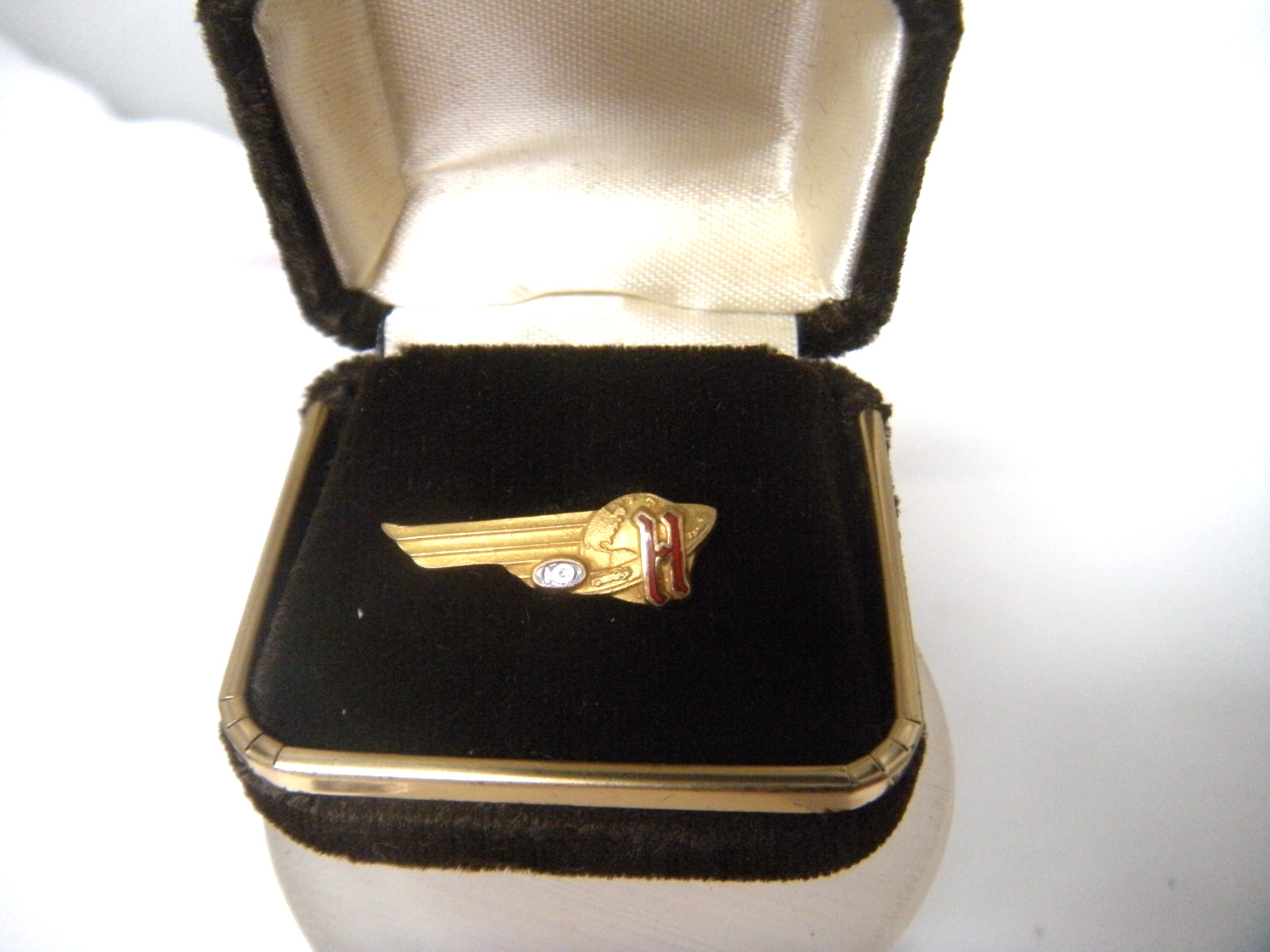HALLIBURTON Gas Oil Co. Employee Service Award Tie Pin 14k gold 10 year HALLIBURTON Gas Oil Co. Employee Service Award Tie Pin 14k gold 10 year