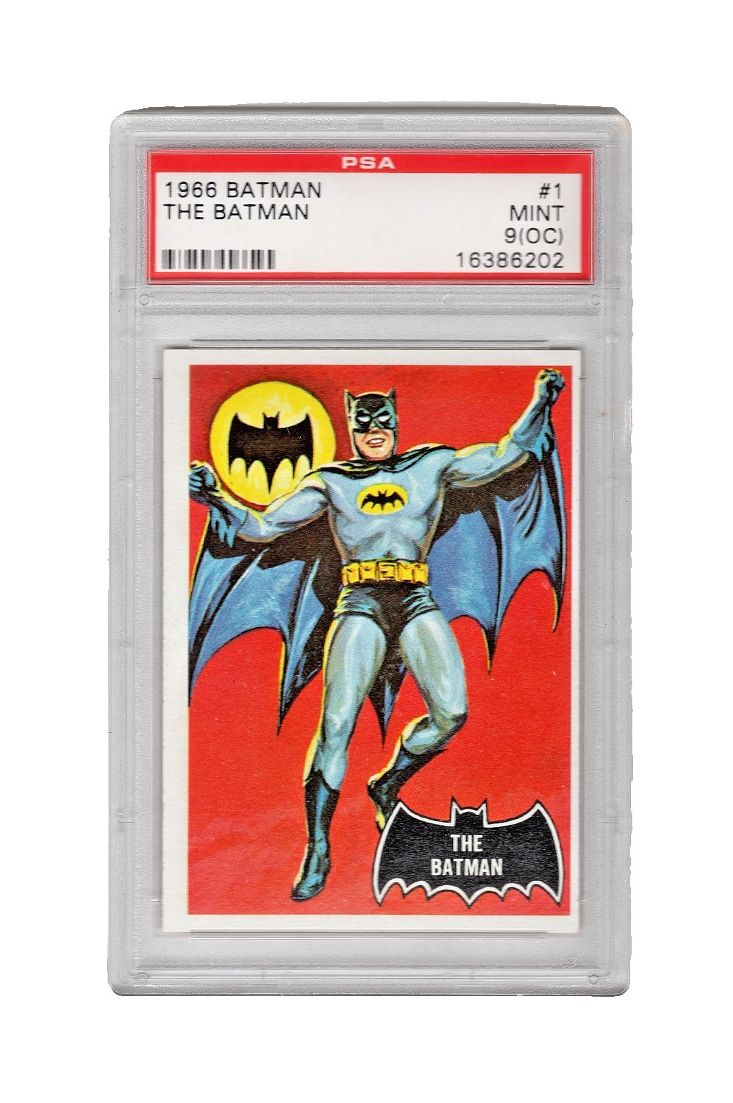 🔥 RARE 1966 Topps Batman DC #1 PSA 9 OC – POP 13 – NONE HIGHER 🔥