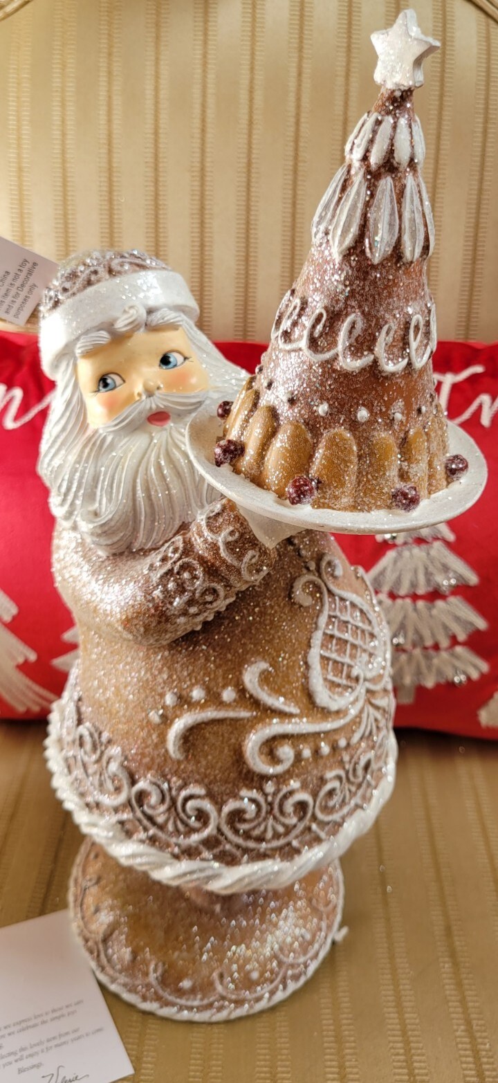 Valerie Parr Hill 17” Classic Baking Gingerbread Lace Santa & Mrs. S - SOLD OUT Valerie Parr Hill 17” Classic Baking Gingerbread Lace Santa & Mrs. S - SOLD OUT