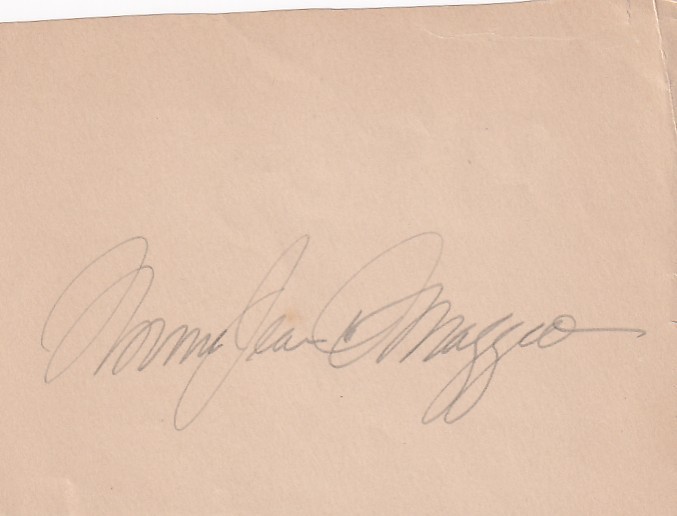 Norma Jeane DiMaggio-SUPER RARE Vintage Signed Album Page Norma Jeane DiMaggio-SUPER RARE Vintage Signed Album Page
