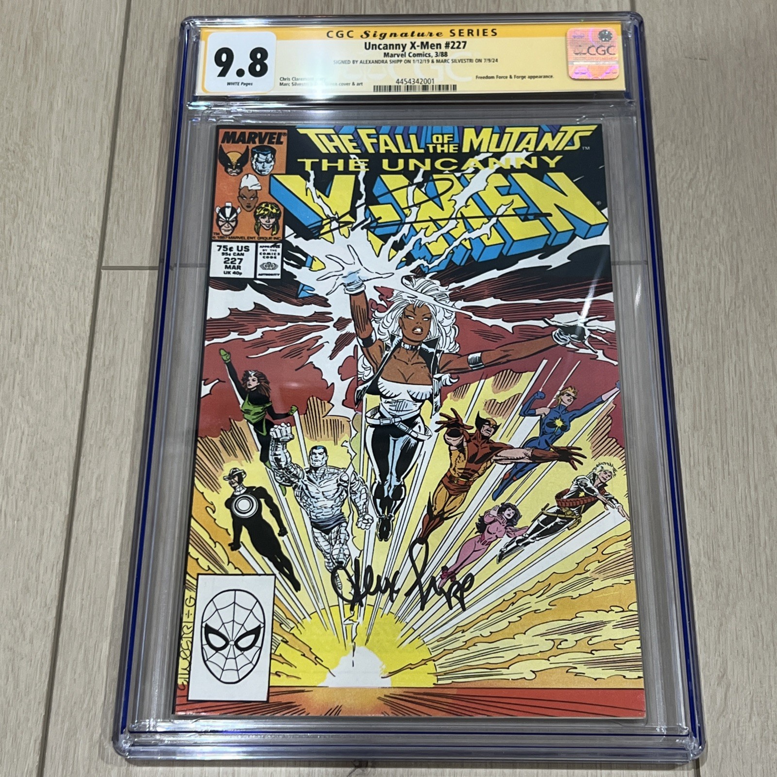 Uncanny X-Men #227 CGC 9.8, 2x SS Signed Alex Shipp & Marc Silvestri