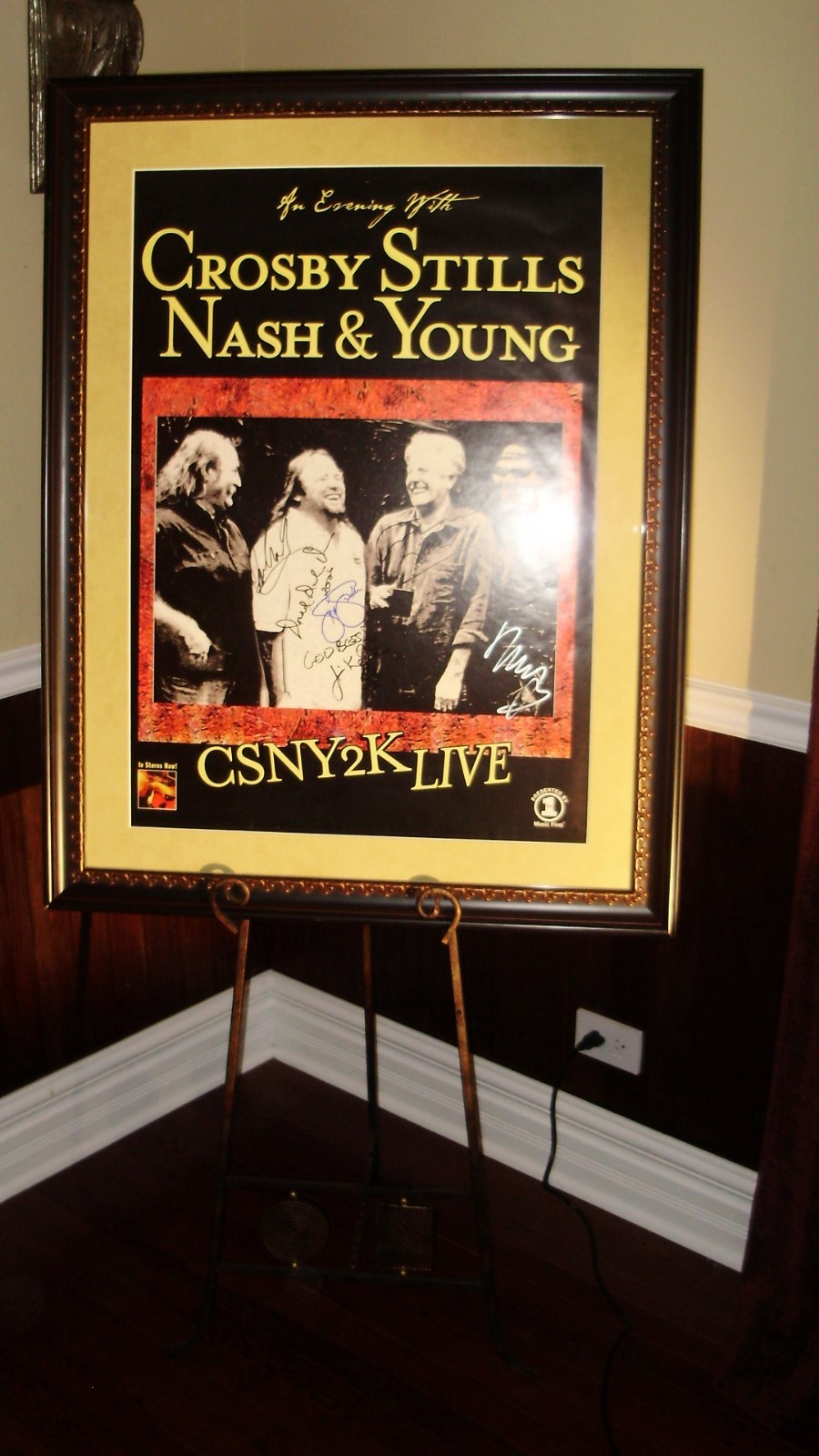 Crosby Stills Nash & Neil Young + Band Autographed / Signed Poster 2000 VH1