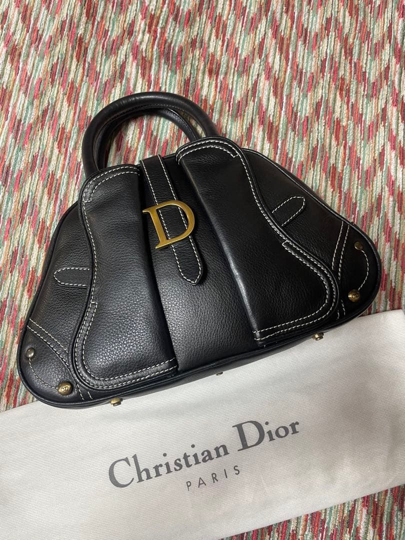 Vhtf Christian Dior Small Saddle Bag Leather Black John Galliano Dior Women Rare Vhtf Christian Dior Small Saddle Bag Leather Black John Galliano Dior Women Rare