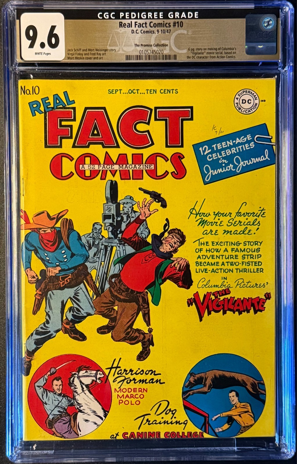 Real Fact Comics #10 (DC,1947) CGC 9.6 WP Golden Age Pedigree Promise Collection Real Fact Comics #10 (DC,1947) CGC 9.6 WP Golden Age Pedigree Promise Collection