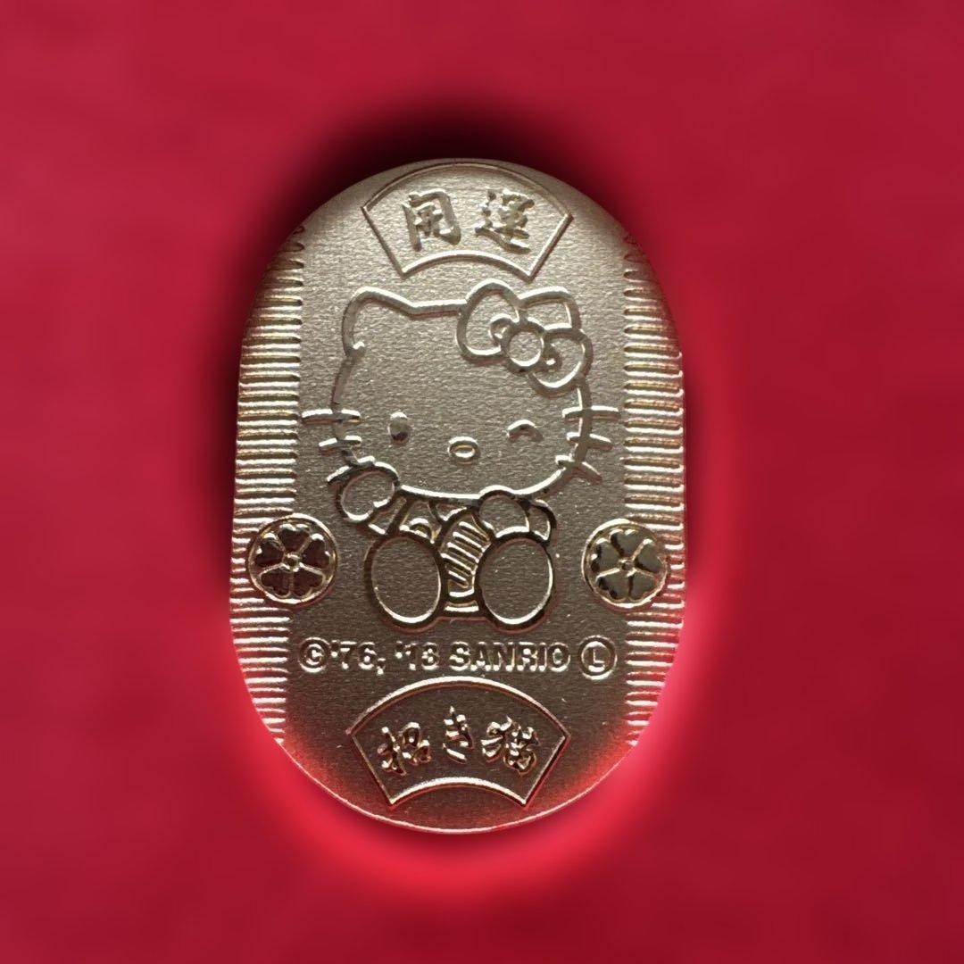 Hello Kitty 24K Pure Gold Oval Coin 10g Sanrio Official Gold Small Plate