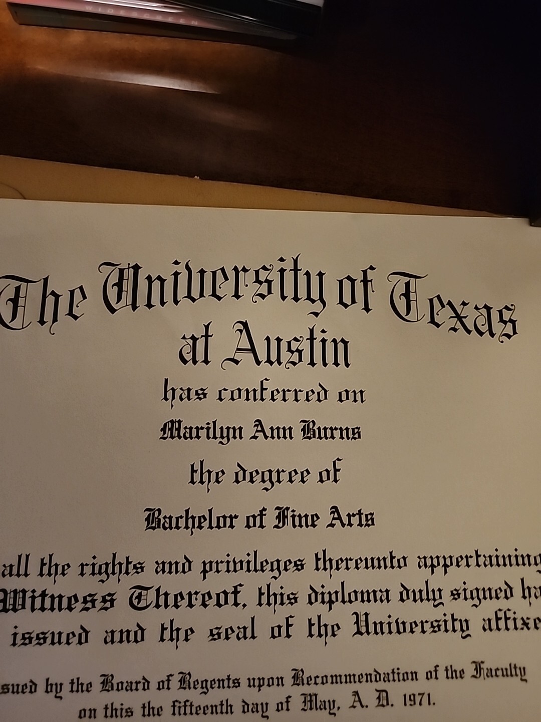 Marilyn Burns College Degree Texas Chainsaw Massacre Ultra Rare 🔥 Marilyn Burns College Degree Texas Chainsaw Massacre Ultra Rare 🔥