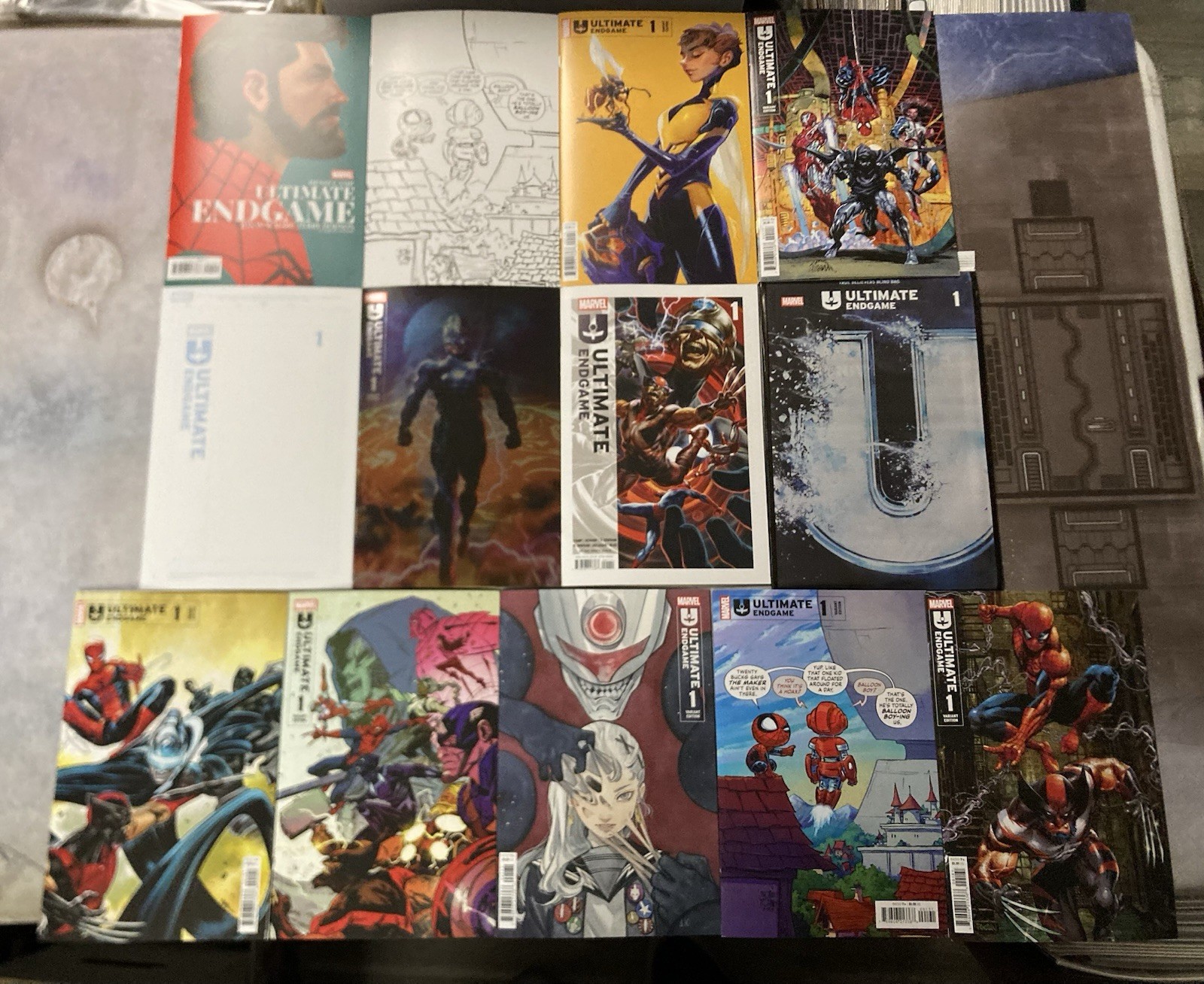 ULTIMATE ENDGAME #1 X13 1:1000,100,50,25 Zdarsky FOIL POLYBAG VARIANT COMIC BA