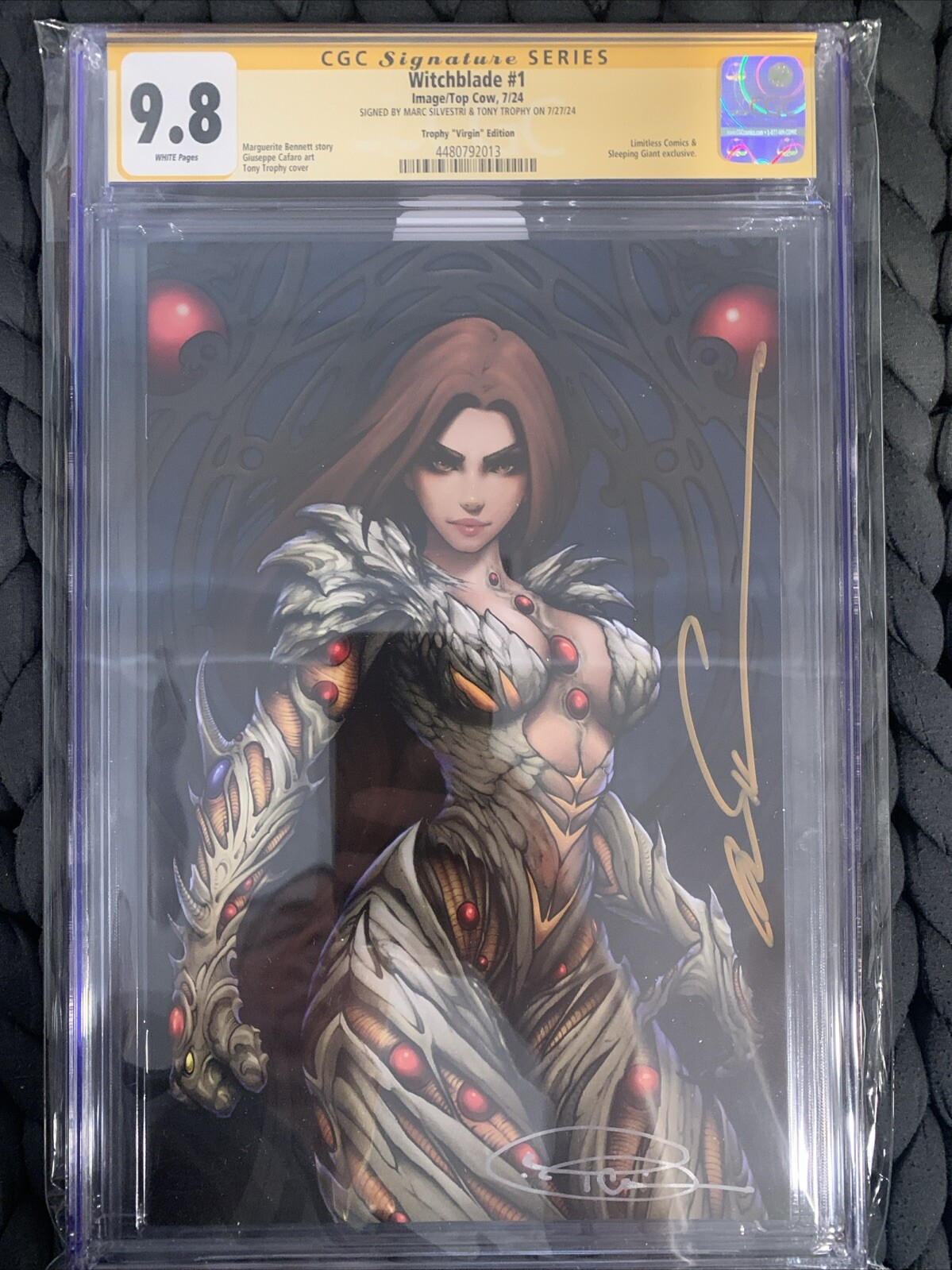 Witchblade #1 Virgin Trophy Edition 2x Signed Trophy & Silvestri CGC SS 9.8 2024 Witchblade #1 Virgin Trophy Edition 2x Signed Trophy & Silvestri CGC SS 9.8 2024