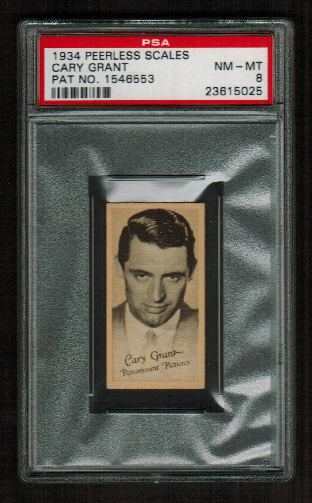 PSA 8 CARY GRANT 1934 Peerless Scales Card (Highest Ever Graded) PSA 8 CARY GRANT 1934 Peerless Scales Card (Highest Ever Graded)