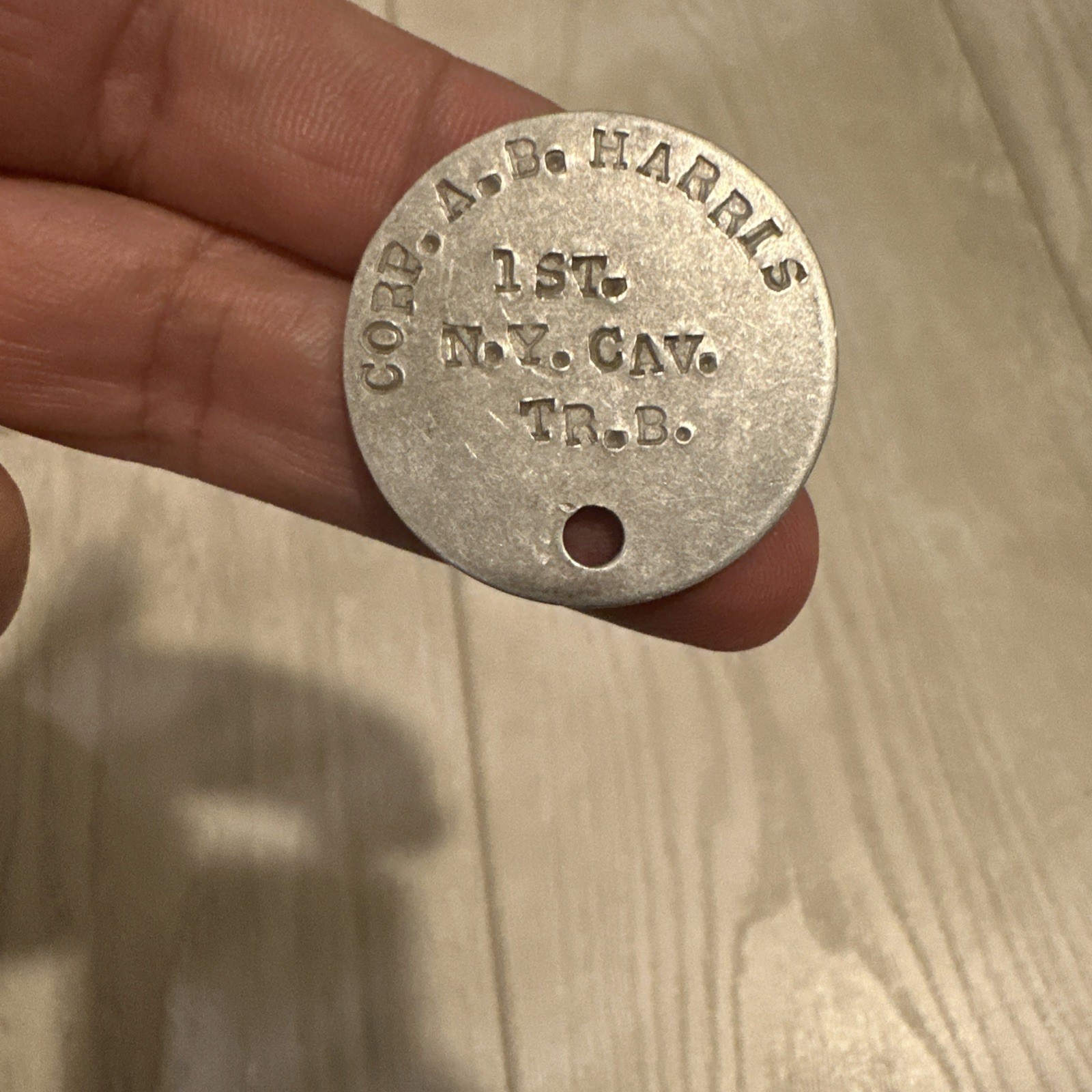 Civil War Identified Dog Tag 1st New York Cavalry Troop B Id’d Name Civil War Identified Dog Tag 1st New York Cavalry Troop B Id’d Name