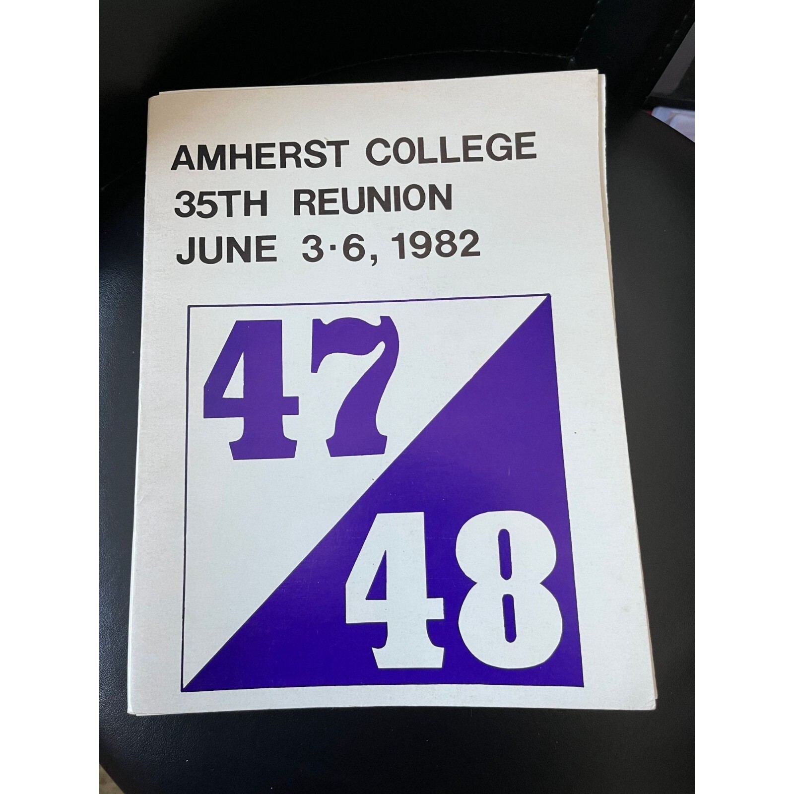 Amherst College 35th Reunion Book June 3-6, 1982 A Letter From The President