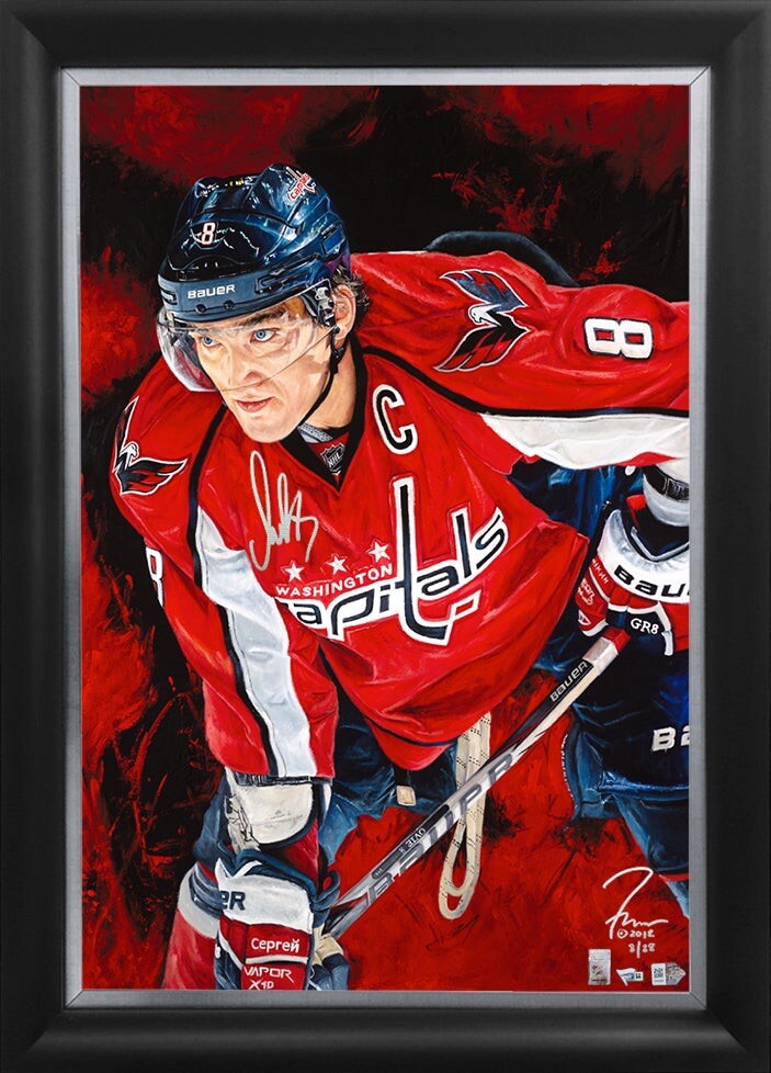 ALEX OVECHKIN HAND SIGNED AUTO LIMITED EDITION BY ARTIST JUSTYN FARANO ALEX OVECHKIN HAND SIGNED AUTO LIMITED EDITION BY ARTIST JUSTYN FARANO
