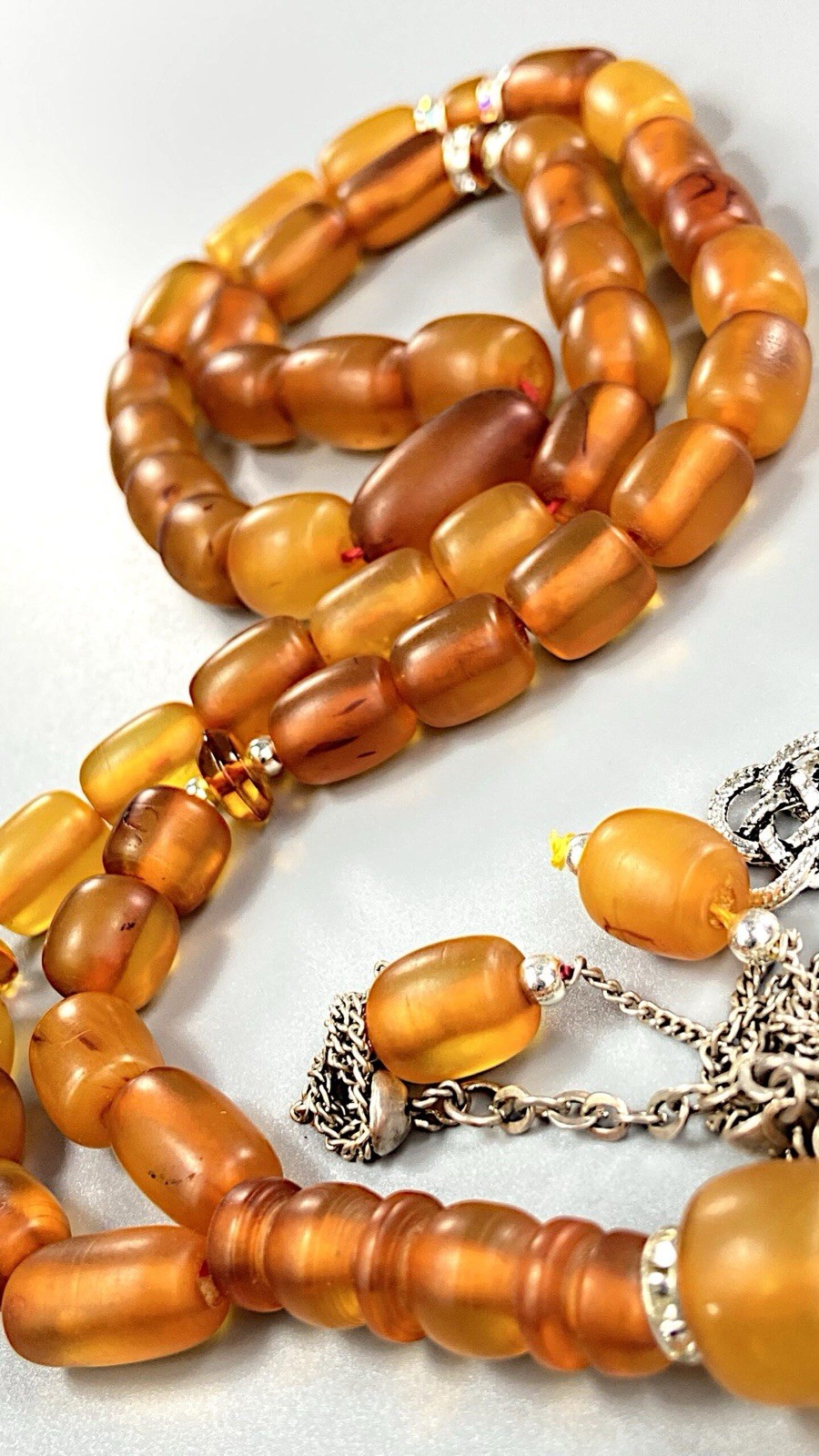 Certified Antique Natural German Baltic Amber Rosary 60 gr مسباح كهرب الماني حر Certified Antique Natural German Baltic Amber Rosary 60 gr مسباح كهرب الماني حر