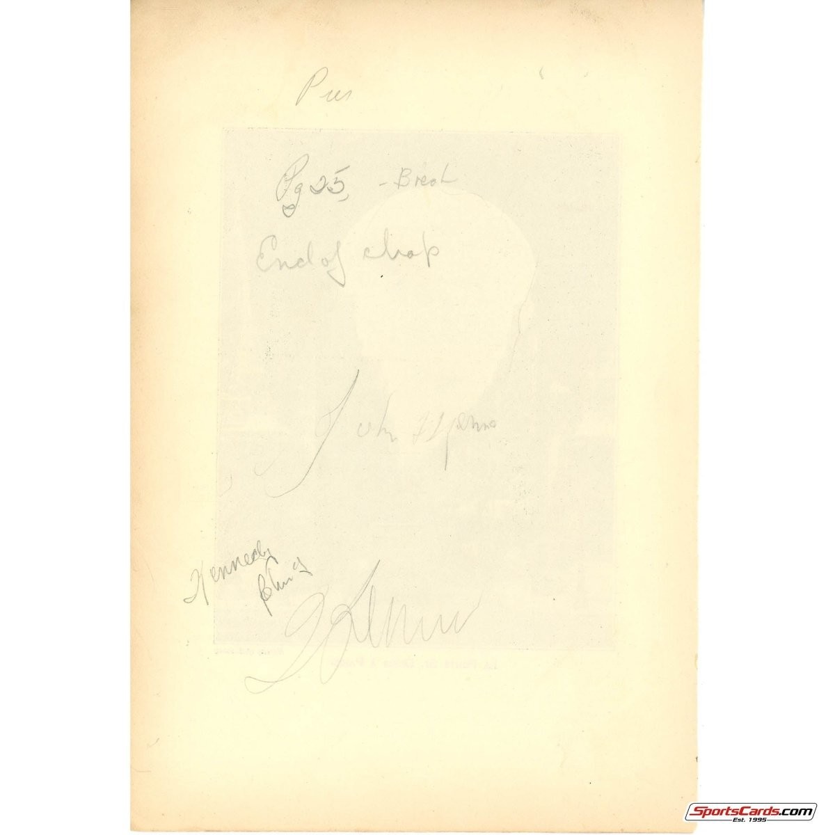 John F. Kennedy 1931 Triple Signed Personally Owned Book Page W/ Sketch BAS Beck John F. Kennedy 1931 Triple Signed Personally Owned Book Page W/ Sketch BAS Beck