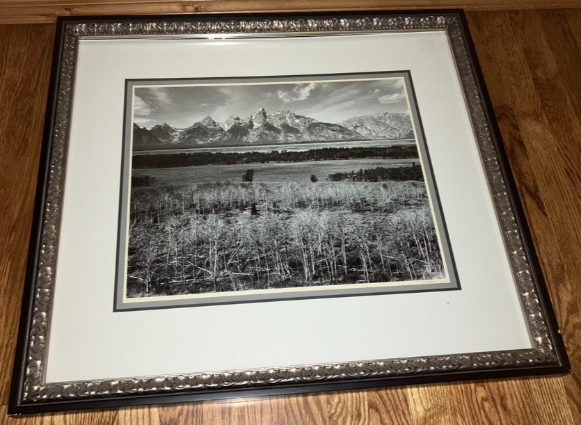 LARGE LEO HOLUB SIGNED MATTED AND FRAMED GRAND TETON MOUNTAINS PHOTOGRAPH LARGE LEO HOLUB SIGNED MATTED AND FRAMED GRAND TETON MOUNTAINS PHOTOGRAPH