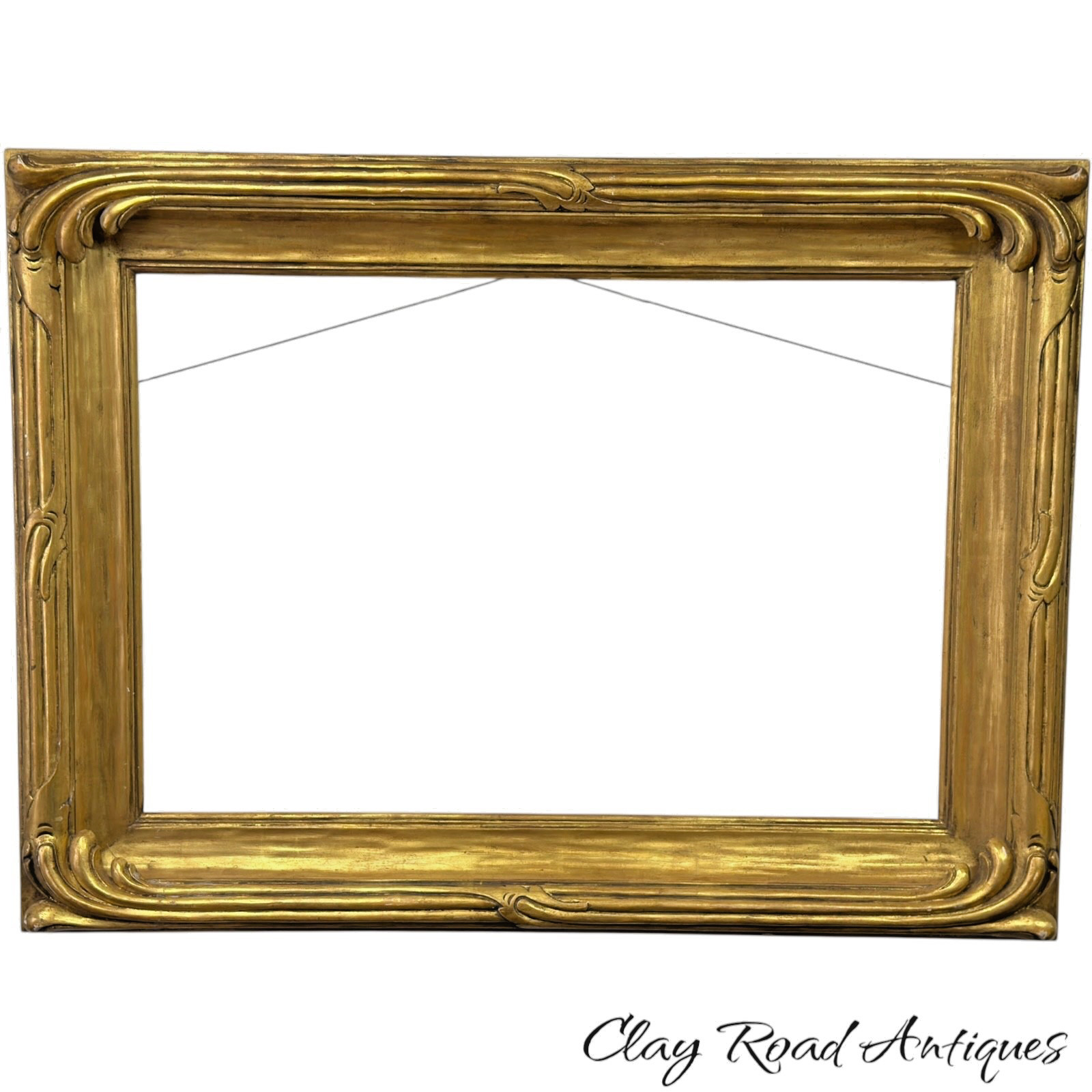 Art Nouveau gilt wood LOWY frame for painting Museum quality deco 42x31 signed Art Nouveau gilt wood LOWY frame for painting Museum quality deco 42x31 signed