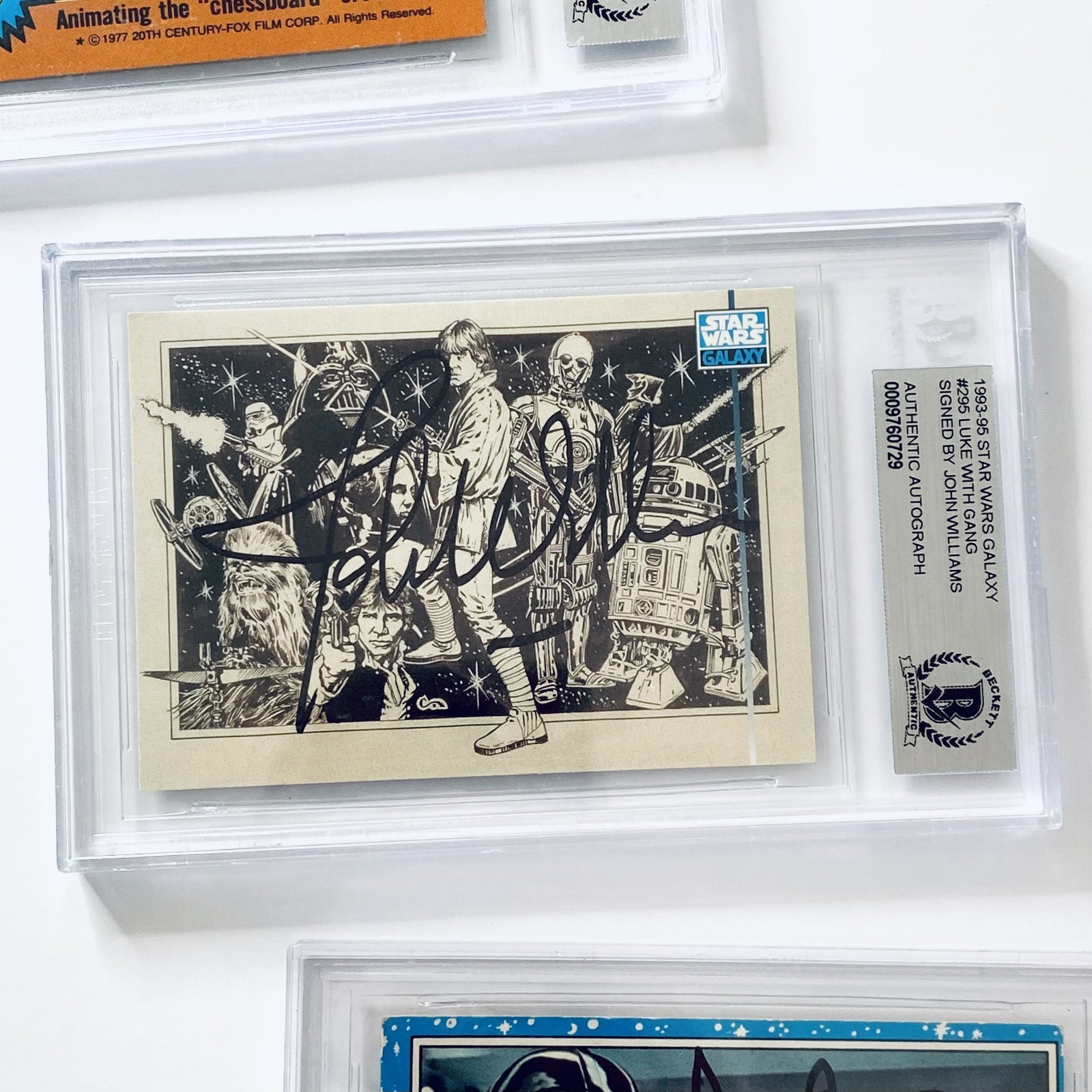 1995 Topps Star Wars Galaxy Luke with the Gang BGS AUTO signed by John Williams 1995 Topps Star Wars Galaxy Luke with the Gang BGS AUTO signed by John Williams