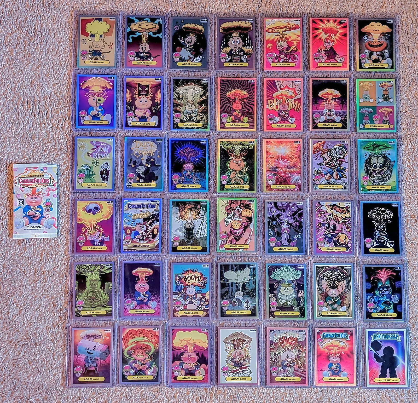 2025 Garbage Pail Kids 40th Anniversary Complete Homage To Garbahj Base Set 1-40 2025 Garbage Pail Kids 40th Anniversary Complete Homage To Garbahj Base Set 1-40