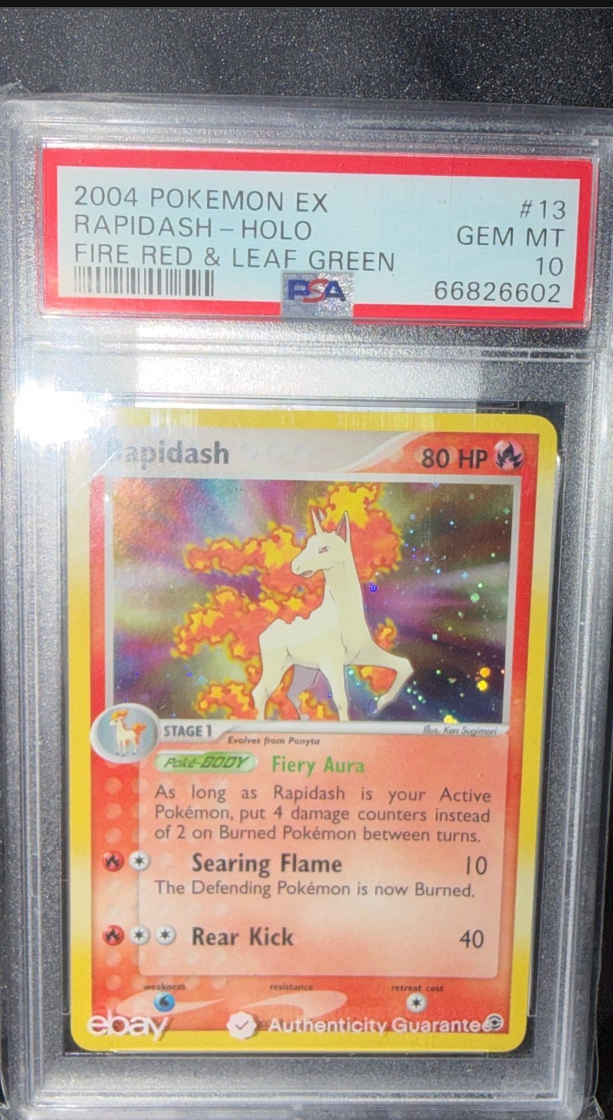 Pokemon Fire Red Leaf Green Rapidash Holo PSA 10 FL 013 Holo Pokemon Fire Red Leaf Green Rapidash Holo PSA 10 FL 013 Holo