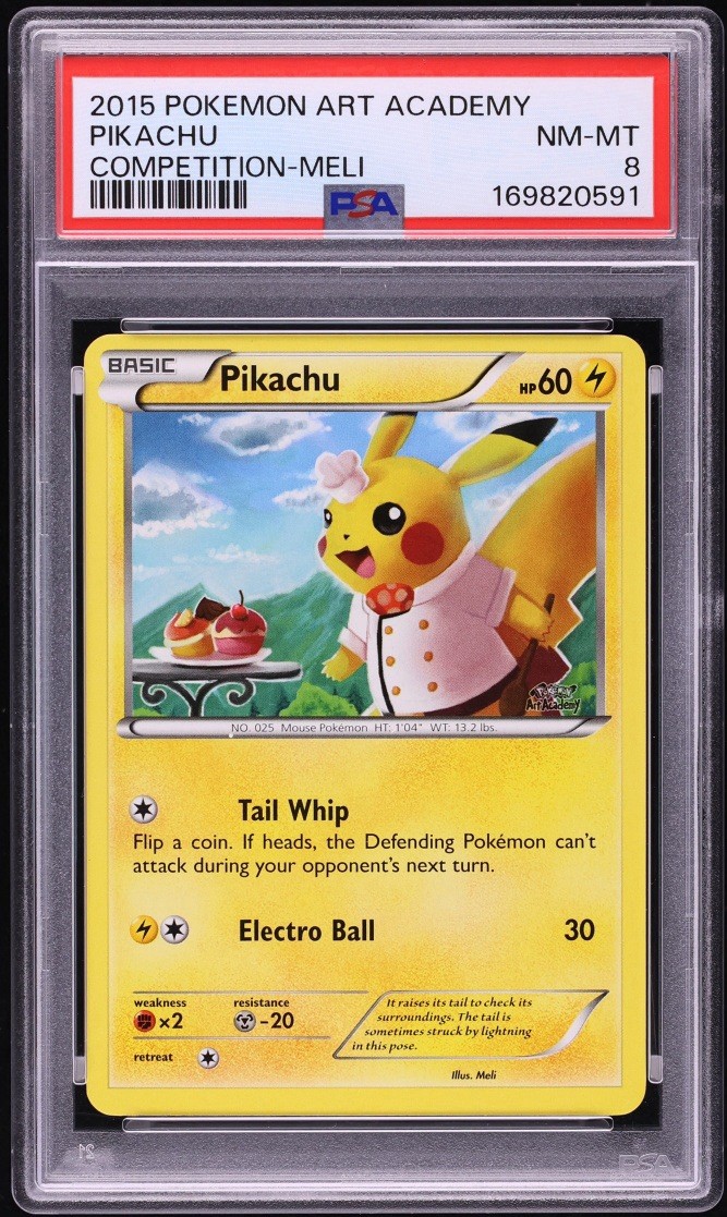 2015 Pokemon Meli Pikachu Art Academy Competition Prize PSA 8 NM-MT