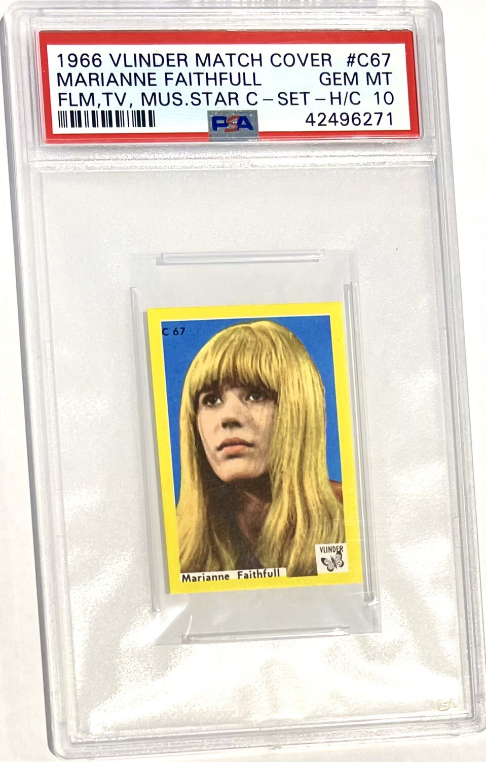 1966 VLINDER MARIANNE FAITHFULL TRUE 1/1 PSA 10 ((NO OTHERS))