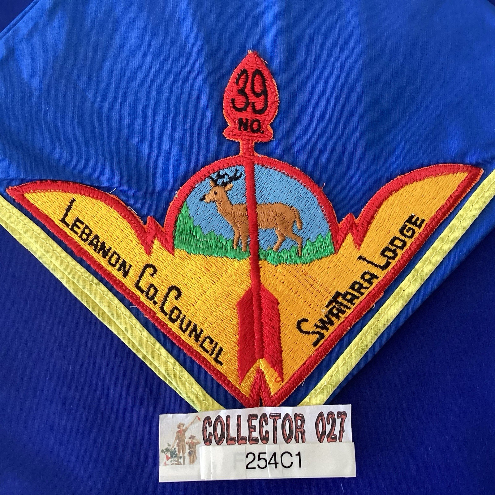 Boy Scout OA Swatara Lodge 39 P1 Order Of The Arrow Neckerchief PA 254C1