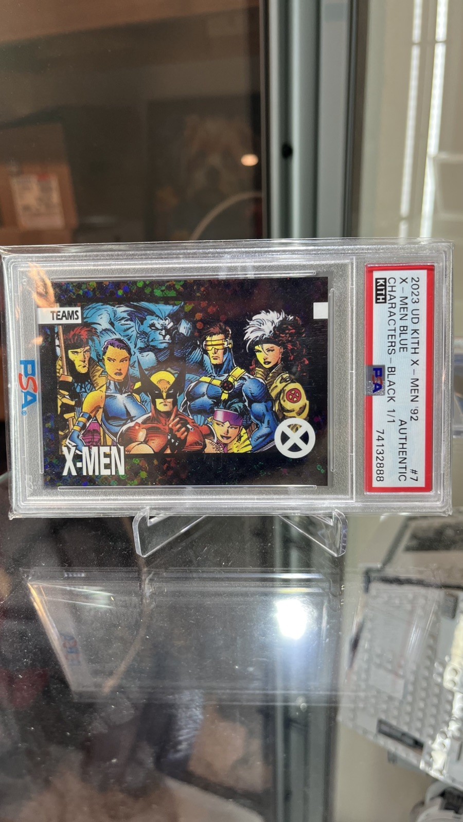 2023 KITH X-Men 92 Blue Team BLACK Opal 1/1 PSA Authentic Wolverine Rogue Gambit