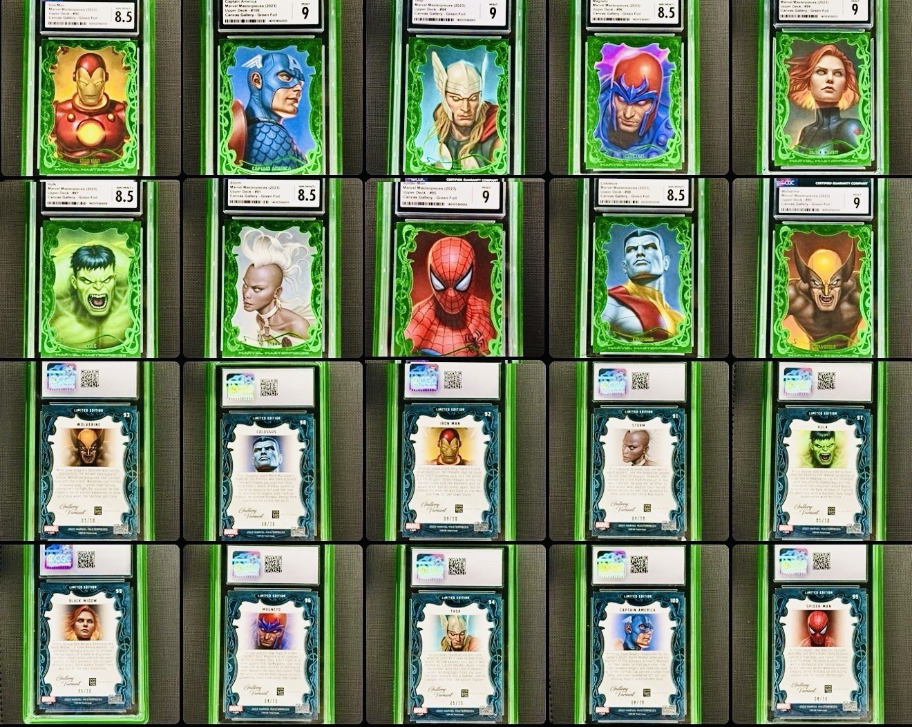 2022 Marvel Masterpieces Dan Dos Santos Green Foil Gallery Variant /10 FULL SET 2022 Marvel Masterpieces Dan Dos Santos Green Foil Gallery Variant /10 FULL SET