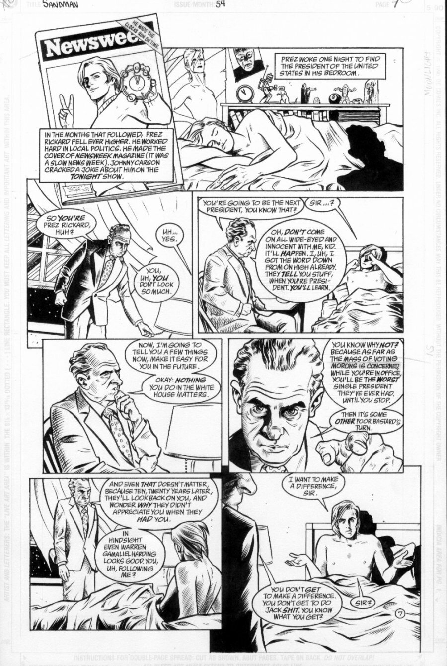 RARE NEIL GAIMAN SANDMAN #54 PAGE ORIGINAL ART BY Mike Allred Michael Madman RARE NEIL GAIMAN SANDMAN #54 PAGE ORIGINAL ART BY Mike Allred Michael Madman