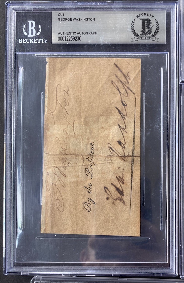 George Washington Signature Beckett 1st President of United States Of America George Washington Signature Beckett 1st President of United States Of America